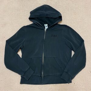 ✰ black zip-up gap hoodie ✰